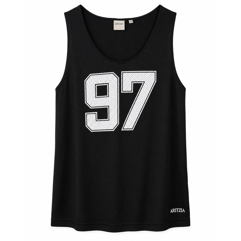 Aritzia Halftime Mesh Jersey Varsity 97 Black Tank Size XL